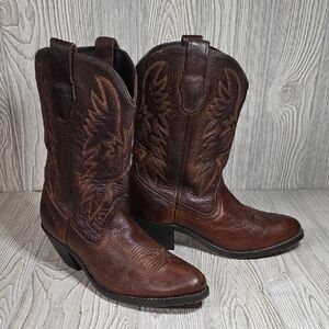 Masterson Boot Co. Brown Leather Western Cowboy Boots Womens Size 9.5